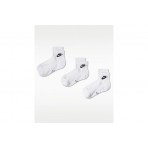 Nike Everyday Elevated Unisex Κοντές Κάλτσες Λευκές 3 Ζευγάρια