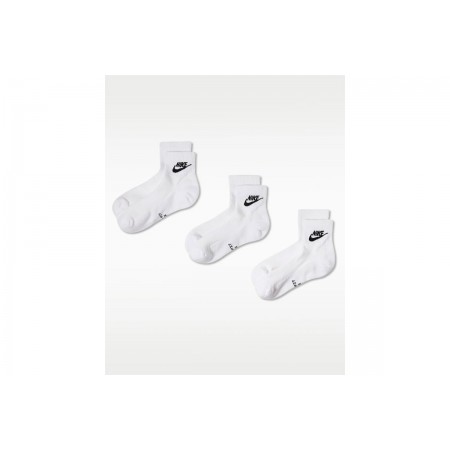 Nike Everyday Elevated Unisex Κοντές Κάλτσες Λευκές 3 Ζευγάρια