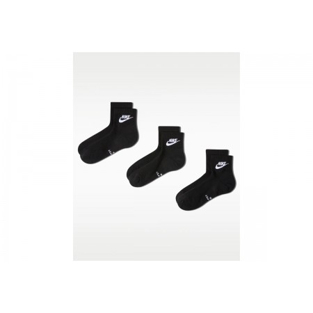 Nike Everyday Elevated Unisex Κοντές Κάλτσες Μαύρες 3 Ζευγάρια