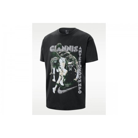 Nike NBA Giannis Antetokounmpo Ανδρικό Κοντομάνικο T-Shirt Μαύρο