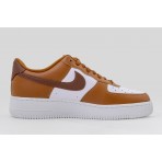 Nike Air Force 1 07 Unisex Sneakers Λευκά, Καφέ