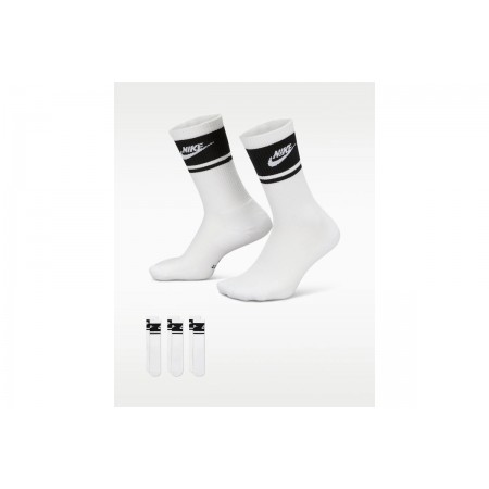 Nike Everyday Elevated Κάλτσες μέχρι τη Γάμπα Λευκές 3 Ζευγάρια