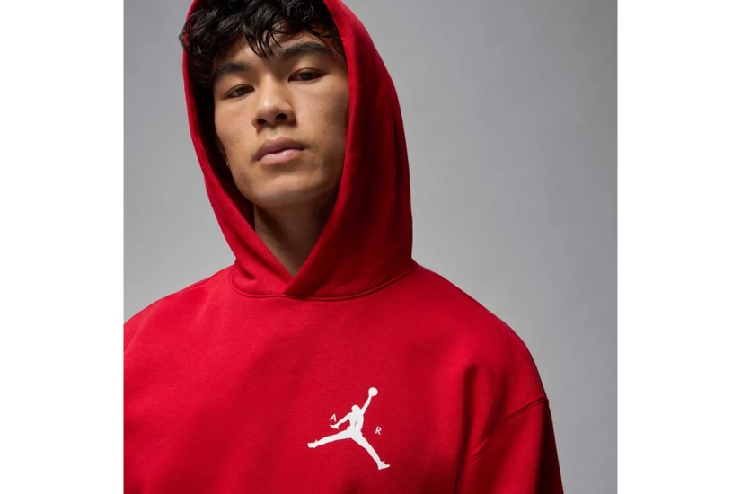 Jordan Jumpman Fleece Ανδρικό Φούτερ με Κουκούλα Κόκκινο