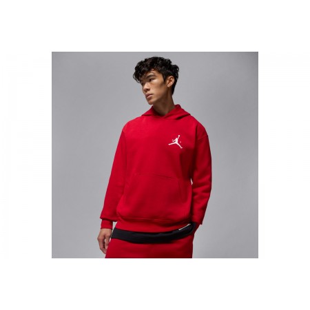Jordan Jumpman Fleece Ανδρικό Φούτερ με Κουκούλα Κόκκινο