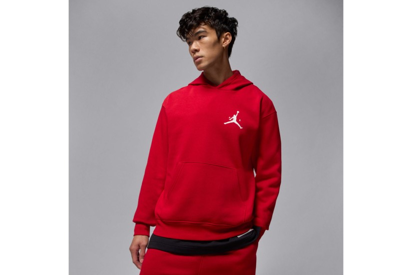Jordan Jumpman Fleece Ανδρικό Φούτερ με Κουκούλα Κόκκινο