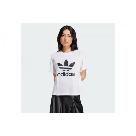 Adidas Originals Adicolor Trefoil Boxy Κοντομάνικο T-Shirt Λευκό