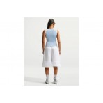 Nike Sportswear Woven Γυναικεία Αθλητική Βερμούδα Λευκή, Σιέλ