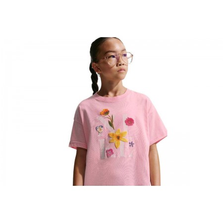 Nike Sportswear Boxy Παιδικό Κοντομάνικο T-Shirt Ροζ