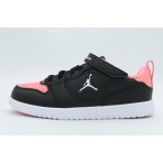 Jordan Court Connect Low Παιδικά Sneakers Μαύρα, Ροζ, Λευκά