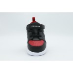 Jordan Court Connect Low Βρεφικά Sneakers Μαύρα, Κόκκινα, Λευκά