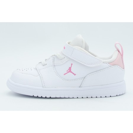 Jordan Court Connect Low Βρεφικά Sneakers Λευκά, Ροζ