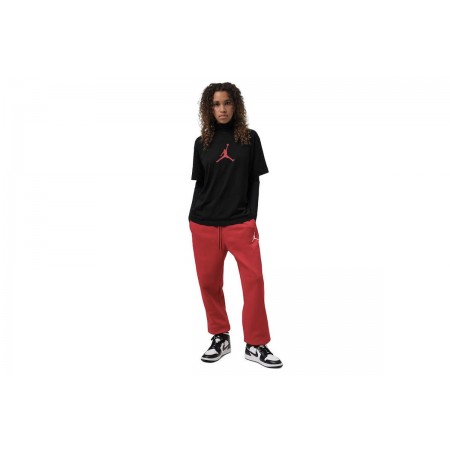 Jordan Jumpman Graphic Γυναικείο Κοντομάνικο T-Shirt Μαύρο, Κόκκινο