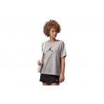 Jordan Jumpman Graphic Γυναικείο Κοντομάνικο T-Shirt Γκρι, Μαύρο
