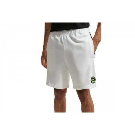 Nike Sportswear Ανδρική Βερμούδα Λευκή, Μαύρη, Λαχανί