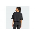 Adidas Originals Essentials Γυναικείο Κοντομάνικο Crop T-Shirt Μαύρο