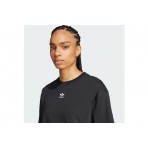 Adidas Originals Essentials Γυναικείο Κοντομάνικο Crop T-Shirt Μαύρο