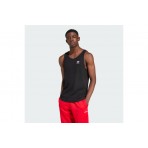 Adidas Originals Trefoil Essentials Ανδρική Αμάνικη Μπλούζα Μαύρη