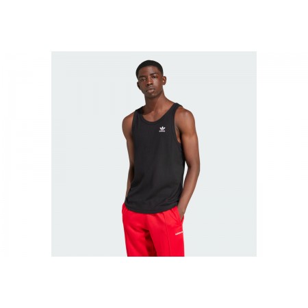 Adidas Originals Trefoil Essentials Ανδρική Αμάνικη Μπλούζα Μαύρη