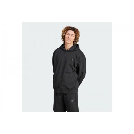 Adidas All SZN Fleece Ανδρική Βαμβακερή Ζακέτα με Κουκούλα 