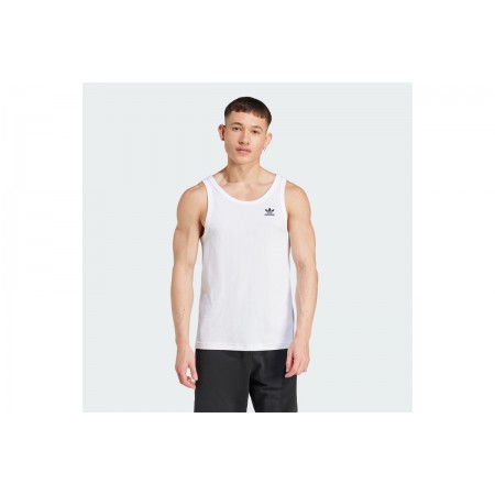 Adidas Originals Trefoil Essentials Ανδρική Αμάνικη Μπλούζα Λευκή