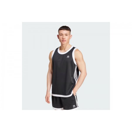 Adidas Originals Adicolor Mock Eyelet Vest Αμάνικη Μπλούζα Μαύρη