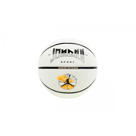 Jordan Μπάλα Μπάσκετ Λευκή & Μαύρη (J1008257025)