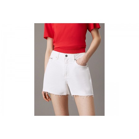 Calvin Klein Γυναικείο Τζιν Σορτς Λευκό