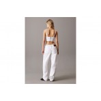 Calvin Klein Denim Γυναικείο Αμάνικο Crop Top Λευκό