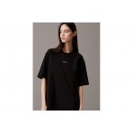 Calvin Klein Oversized T-Shirt Γυναικείο Φόρεμα Mini Μαύρο