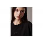 Calvin Klein Oversized T-Shirt Γυναικείο Φόρεμα Mini Μαύρο