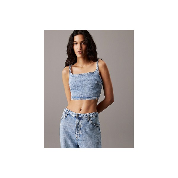 Calvin Klein Denim Bralette Crop Top Αμάνικο Γυναικείο (J20J225515 1AA)