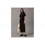 Calvin Klein Ribbed Cotton Γυναικείο Φόρεμα Maxi Μαύρο