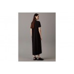 Calvin Klein Ribbed Cotton Γυναικείο Φόρεμα Maxi Μαύρο