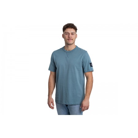 Calvin Klein Ανδρικό Κοντομάνικο T-Shirt Πετρόλ