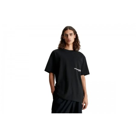 Calvin Klein Spray Ανδρικό Κοντομάνικο T-Shirt Μαύρο
