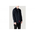 Calvin Klein Regular Chambray Ανδρικό Μακρυμάνικο Πουκάμισο Μαύρο