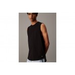 Calvin Klein Cotton Badge Ανδρική Αμάνικη Μπλούζα Μαύρη