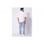 Calvin Klein Oxford Πουκάμισο Ανδρικό Κοντομάνικο Πουκάμισο Λευκό