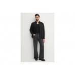Calvin Klein Linen Cotton Ανδρικό Μακρυμάνικο Πουκάμισο Μαύρο