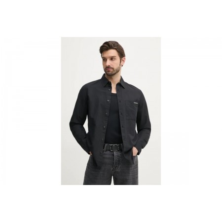 Calvin Klein Linen Cotton Πουκάμισο Μακρυμάνικο Ανδρικό 