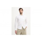 Calvin Klein Linen Cotton Ανδρικό Μακρυμάνικο Πουκάμισο Λευκό
