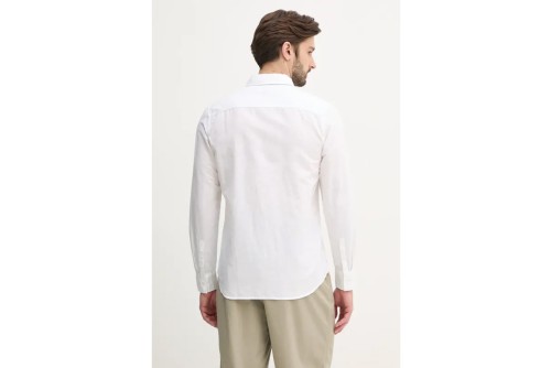Calvin Klein Linen Cotton Πουκάμισο Μακρυμάνικο Ανδρικό (J30J327295 YAF)