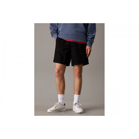 Calvin Klein Cotton Linen Twill Ανδρικό Σορτς Μαύρο