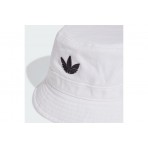 Adidas Originals Adicolor Trefoil Bucket Καπέλο Λευκό