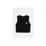 Adidas Originals Rib Tank Γυναικεία Αμάνικη Cropped Μπλούζα Μαύρη