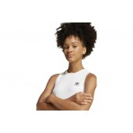 Adidas Originals Rib Παιδική Αμάνικη Crop Top Μπλούζα Λευκή