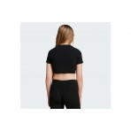 Adidas Originals Ribbed Παιδικό Κοντομάνικο Crop Top T-Shirt Μαύρο