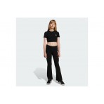 Adidas Originals Ribbed Παιδικό Κοντομάνικο Crop Top T-Shirt Μαύρο
