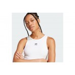Adidas Originals Essentials Ribbed Γυναικεία Αμάνικη Μπλούζα Λευκή
