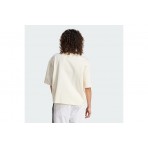 Adidas Originals Adibreak Γυναικείο Cropped Κοντομάνικο T-Shirt Εκρού, Μαύρο
